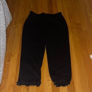 NWOT SHEIN Black Ruffle Bottom Pants